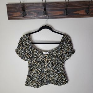 Beceel Puff Sleeve Floral Top
